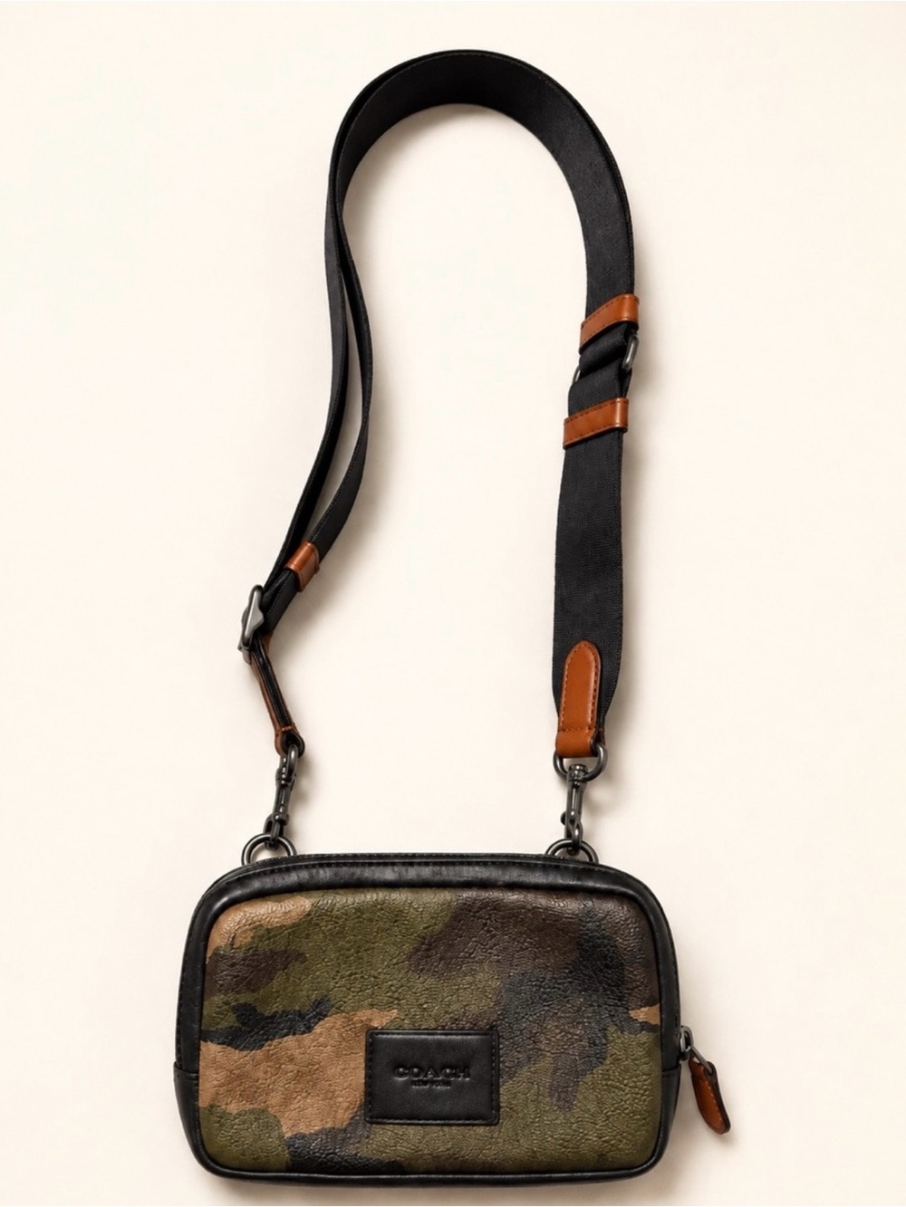 Coach Carrier Phone Crossbody Camo Signature Canvas C6774